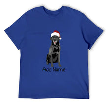 Load image into Gallery viewer, Personalized Black Labrador Dad Cotton T Shirt-Apparel-Apparel, Black Labrador, Dog Dad Gifts, Labrador, Personalized, Shirt, T Shirt-Men&#39;s Cotton T Shirt-Blue-Medium-11