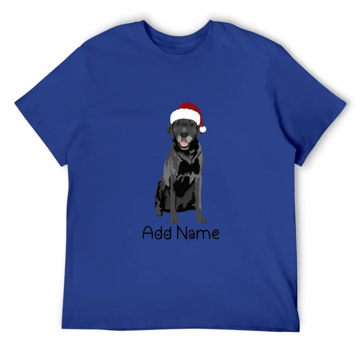 Personalized Black Labrador Dad Cotton T Shirt-Apparel-Apparel, Black Labrador, Dog Dad Gifts, Labrador, Personalized, Shirt, T Shirt-Men's Cotton T Shirt-Blue-Medium-11