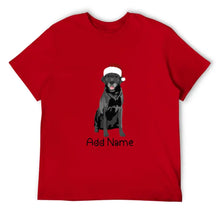 Load image into Gallery viewer, Personalized Black Labrador Dad Cotton T Shirt-Apparel-Apparel, Black Labrador, Dog Dad Gifts, Labrador, Personalized, Shirt, T Shirt-Men&#39;s Cotton T Shirt-Red-Medium-14