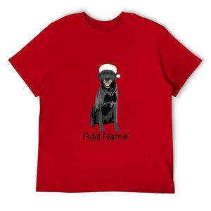 Personalized Black Labrador Dad Cotton T Shirt-Apparel-Apparel, Black Labrador, Dog Dad Gifts, Labrador, Personalized, Shirt, T Shirt-Men's Cotton T Shirt-Red-Medium-14