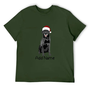 Personalized Black Labrador Dad Cotton T Shirt-Apparel-Apparel, Black Labrador, Dog Dad Gifts, Labrador, Personalized, Shirt, T Shirt-Men's Cotton T Shirt-Army Green-Medium-17