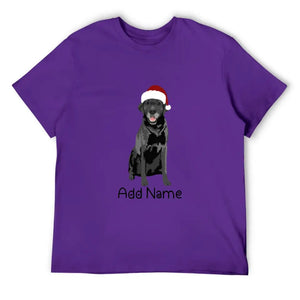 Personalized Black Labrador Dad Cotton T Shirt-Apparel-Apparel, Black Labrador, Dog Dad Gifts, Labrador, Personalized, Shirt, T Shirt-Men's Cotton T Shirt-Purple-Medium-18