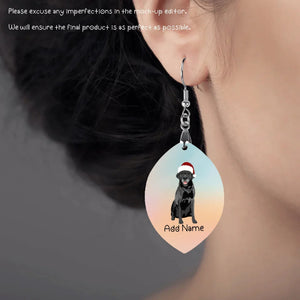 Personalized Black Labrador Dog Mom Earrings-Dog Themed Jewellery-Black Labrador, Labrador-Personalized Dog Mom Earrings-Oval-One Size-3