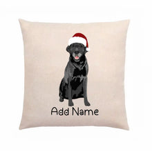 Load image into Gallery viewer, Personalized Black Labrador Linen Pillowcase-Linen Pillow Case-Cotton-Linen-16&quot;x16&quot;