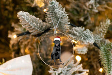 Load image into Gallery viewer, Personalized Black Labrador Love Christmas Tree Ornaments-Christmas Ornament-Black Labrador, Christmas, Labrador, Personalized-Christmas Tree Ornaments-Transparent-3.5&quot; or 8.9 cm-3