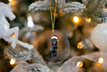 Load image into Gallery viewer, Personalized Black Labrador Love Christmas Tree Ornaments-Christmas Ornament-Black Labrador, Christmas, Labrador, Personalized-Christmas Tree Ornaments-Transparent-3.5&quot; or 8.9 cm-4