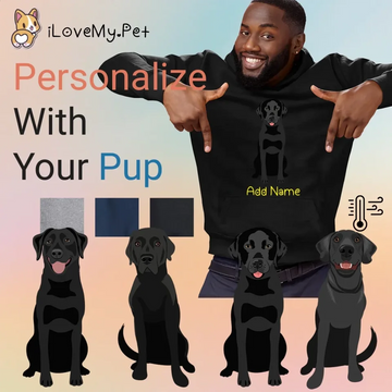 Personalized Black Labrador Mens Warm Hoodie Sweatshirt 360x