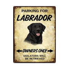 Load image into Gallery viewer, Personalized Black Labrador Sign - Funny Parking Sign - Match Your Dog’s Coat Color-Sign Board-Black Labrador,Car Accessories,Sign Board-Large-2