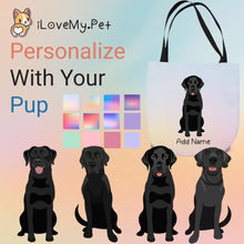 Load image into Gallery viewer, Personalized Black Labrador Small Tote Bag-Accessories-Accessories, Bags, Black Labrador, Dog Mom Gifts, Labrador, Personalized-Small Tote Bag-Your Design-One Size-1