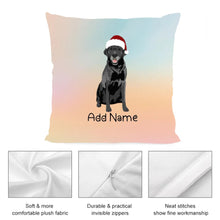 Load image into Gallery viewer, Personalized Black Labrador Soft Plush Pillowcase-Home Decor-Black Labrador, Christmas, Dog Dad Gifts, Dog Mom Gifts, Home Decor, Personalized, Pillows-3