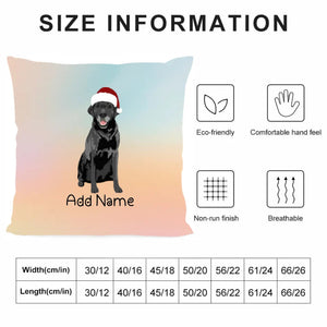 Personalized Black Labrador Soft Plush Pillowcase-Home Decor-Black Labrador, Christmas, Dog Dad Gifts, Dog Mom Gifts, Home Decor, Personalized, Pillows-4