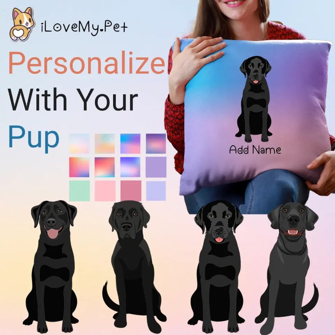 Personalized Black Labrador Soft Plush Pillowcase-Home Decor-Black Labrador, Christmas, Dog Dad Gifts, Dog Mom Gifts, Home Decor, Personalized, Pillows-1