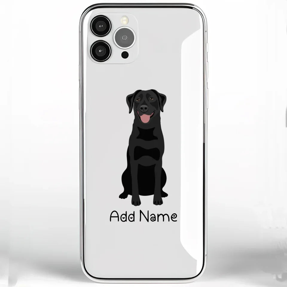 Personalized Black Labrador Soft Shell Phone Cover-Cell Phone Accessories-Accessories, Black Labrador, Dog Mom Gifts, Labrador, Personalized, Phone Case-Phone Cover-Transparent TPU-One Size-2