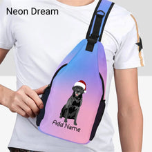 Load image into Gallery viewer, Personalized Black Labrador Unisex Sling Bag Backpack-Accessories-Black Labrador, Labrador-Unisex Sling Bag Backpack-Neon Dream-One Size-17