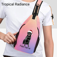 Load image into Gallery viewer, Personalized Black Labrador Unisex Sling Bag Backpack-Accessories-Black Labrador, Labrador-Unisex Sling Bag Backpack-Tropical Radiance-One Size-18