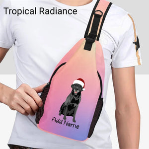 Personalized Black Labrador Unisex Sling Bag Backpack-Accessories-Black Labrador, Labrador-Unisex Sling Bag Backpack-Tropical Radiance-One Size-18