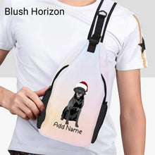 Load image into Gallery viewer, Personalized Black Labrador Unisex Sling Bag Backpack-Accessories-Black Labrador, Labrador-Unisex Sling Bag Backpack-Blush Horizon-One Size-20