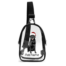 Load image into Gallery viewer, Personalized Black Labrador Unisex Transparent Sling Bag-Accessories-Black Labrador, Labrador-Unisex Transparent Sling Bag-Transparent-One Size-2