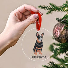 Load image into Gallery viewer, Personalized Blue Heeler Australian Cattle Dog Christmas Tree Ornaments-Christmas Ornament-Blue Heeler, Christmas, Personalized-Christmas Tree Ornaments-Transparent-3.5&quot; or 8.9 cm-2