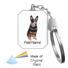 Load image into Gallery viewer, Personalized Blue Heeler Australian Cattle Dog Crystal Glass Keychain-Accessories-Blue Heeler-Crystal Keychain-Glass Crystal-One Size-2