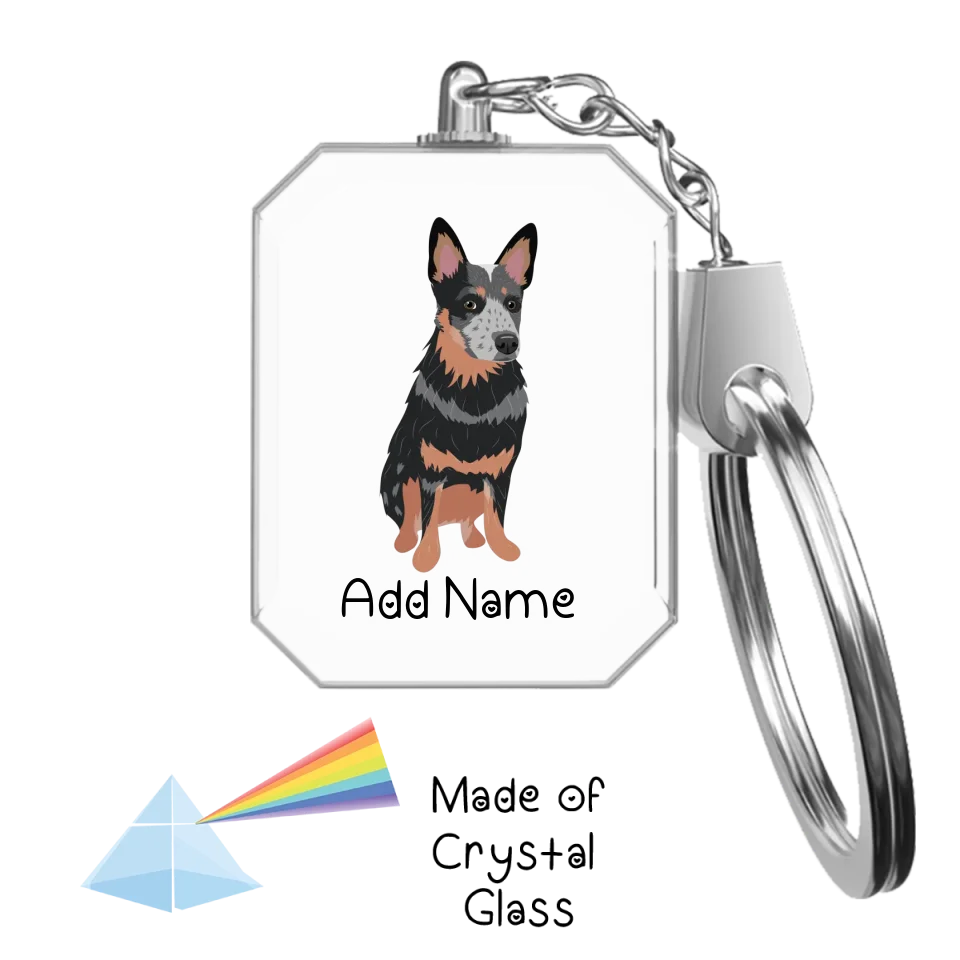 Personalized Blue Heeler Australian Cattle Dog Crystal Glass Keychain-Accessories-Blue Heeler-Crystal Keychain-Glass Crystal-One Size-2