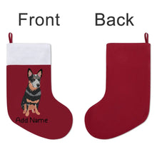 Load image into Gallery viewer, Personalized Blue Heeler Australian Cattle Dog Large Christmas Stocking-Christmas Ornament-Blue Heeler, Christmas, Home Decor, Personalized-Large Christmas Stocking-Christmas Red-One Size-3