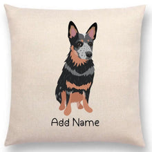 Load image into Gallery viewer, Personalized Blue Heeler Australian Cattle Dog Linen Pillowcase-Customizer-Blue Heeler, Dog Dad Gifts, Dog Mom Gifts, Home Decor, Personalized, Pillows-2