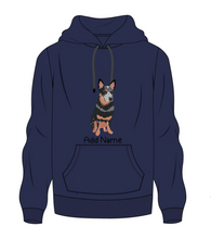 Load image into Gallery viewer, Personalized Blue Heeler Australian Cattle Dog Men&#39;s Warm Hoodie Sweatshirt-Apparel-Apparel, Blue Heeler, Dog Dad Gifts, Hoodie, Personalized, Sweatshirt-Men&#39;s Warm Hoodie Sweatshirt-Navy Blue-S-2