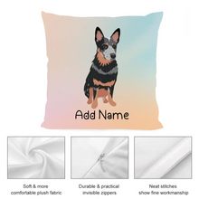 Load image into Gallery viewer, Personalized Blue Heeler Australian Cattle Dog Soft Plush Pillowcase-Home Decor-Blue Heeler, Dog Dad Gifts, Dog Mom Gifts, Home Decor, Personalized, Pillows-3