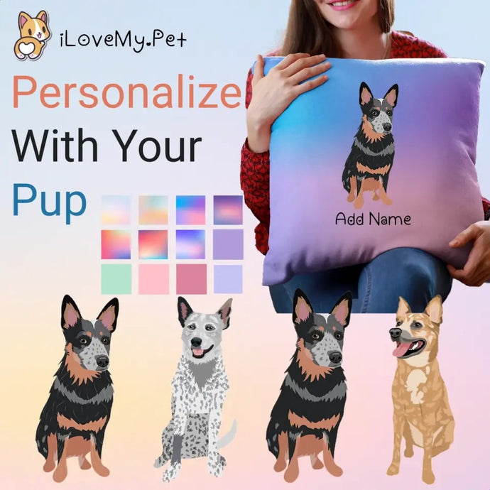 Personalized Blue Heeler Australian Cattle Dog Soft Plush Pillowcase-Home Decor-Blue Heeler, Dog Dad Gifts, Dog Mom Gifts, Home Decor, Personalized, Pillows-1