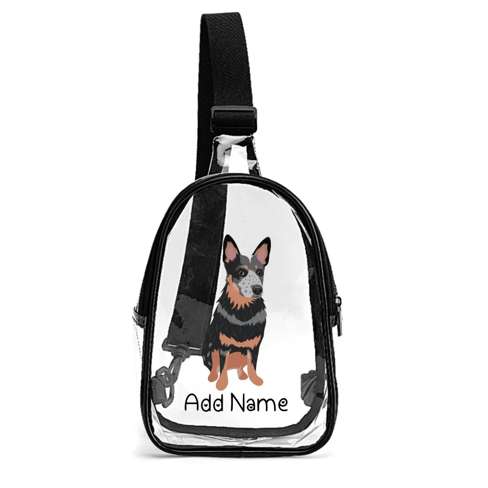 Personalized Blue Heeler Australian Cattle Dog Transparent Sling Bag-Accessories-Blue Heeler-Unisex Transparent Sling Bag-Transparent-One Size-2