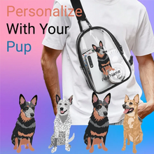 Load image into Gallery viewer, Australian Cattle Dog transparent-sling-bag-multi