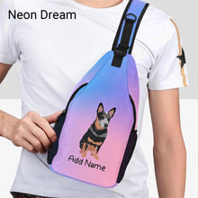 Load image into Gallery viewer, Personalized Blue Heeler Australian Cattle Dog Unisex Sling Bag-Accessories-Blue Heeler-Unisex Sling Bag Backpack-Neon Dream-One Size-17