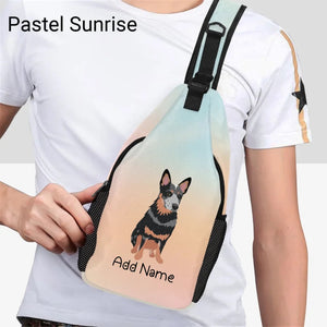 Personalized Blue Heeler Australian Cattle Dog Unisex Sling Bag-Accessories-Blue Heeler-Unisex Sling Bag Backpack-Pastel Sunrise-One Size-21