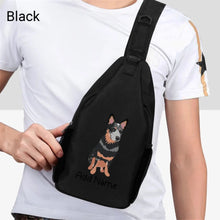 Load image into Gallery viewer, Personalized Blue Heeler Australian Cattle Dog Unisex Sling Bag-Accessories-Blue Heeler-Unisex Sling Bag Backpack-Black-One Size-2