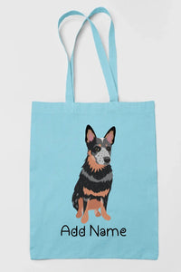 Personalized Blue Heeler Australian Cattle Dog Zippered Tote Bag-Accessories-Accessories, Bags, Blue Heeler, Dog Mom Gifts, Personalized-13