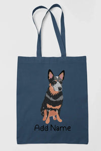 Personalized Blue Heeler Australian Cattle Dog Zippered Tote Bag-Accessories-Accessories, Bags, Blue Heeler, Dog Mom Gifts, Personalized-14