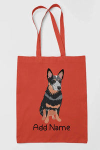 Personalized Blue Heeler Australian Cattle Dog Zippered Tote Bag-Accessories-Accessories, Bags, Blue Heeler, Dog Mom Gifts, Personalized-16