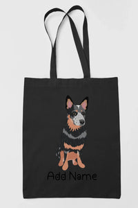Personalized Blue Heeler Australian Cattle Dog Zippered Tote Bag-Accessories-Accessories, Bags, Blue Heeler, Dog Mom Gifts, Personalized-19