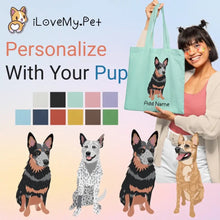 Load image into Gallery viewer, Personalized Blue Heeler Australian Cattle Dog Zippered Tote Bag-Accessories-Accessories, Bags, Blue Heeler, Dog Mom Gifts, Personalized-1