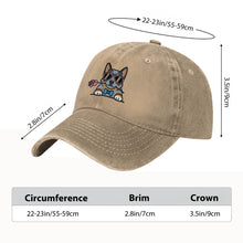 Load image into Gallery viewer, Personalized Blue Heeler Baseball Cap - Romeo Blue Heeler Design - Match Your Dog's Coat Color-Hats &amp; Caps-Accessories,Baseball Caps,Dog Mom Gifts-7