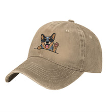 Load image into Gallery viewer, Personalized Blue Heeler Baseball Cap - Waving Blue Heeler Design - Match Your Dog's Coat Color-Hats &amp; Caps-6