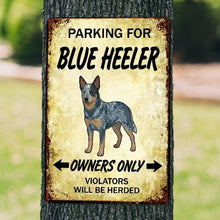 Load image into Gallery viewer, Personalized Blue Heeler Sign - Funny Parking Sign - Match Your Dog’s Coat Color-Sign Board-Blue Heeler,Car Accessories,Sign Board-4