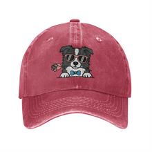 Load image into Gallery viewer, Personalized Border Collie Baseball Cap - Romeo Border Collie Design - Match Your Dog's Coat Color-Hats &amp; Caps-Accessories,Baseball Caps,Dog Mom Gifts-3