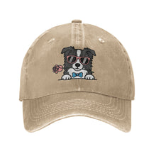 Load image into Gallery viewer, Personalized Border Collie Baseball Cap - Romeo Border Collie Design - Match Your Dog's Coat Color-Hats &amp; Caps-Accessories,Baseball Caps,Dog Mom Gifts-4