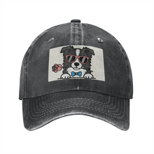 Load image into Gallery viewer, Personalized Border Collie Baseball Cap - Romeo Border Collie Design - Match Your Dog's Coat Color-Hats &amp; Caps-Accessories,Baseball Caps,Dog Mom Gifts-1