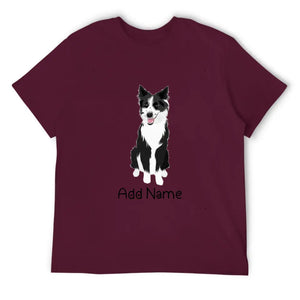 Personalized Border Collie Dad Cotton T Shirt-Apparel-Apparel, Border Collie, Dog Dad Gifts, Personalized, Shirt, T Shirt-Men's Cotton T Shirt-Maroon-Medium-15