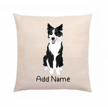 Load image into Gallery viewer, Personalized Border Collie Linen Pillowcase-Linen Pillow Case-Cotton-Linen-16"x16"