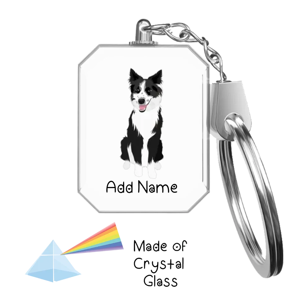 Personalized Border Collie Love Crystal Glass Keychain-Accessories-Border Collie-Crystal Keychain-Glass Crystal-One Size-2