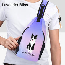 Load image into Gallery viewer, Personalized Border Collie Love Unisex Sling Bag Backpack-Accessories-Border Collie-Unisex Sling Bag Backpack-Lavender Bliss-One Size-15